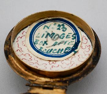 DOSOR, 4 st, porslin, glas och emalj, 1900-tal.