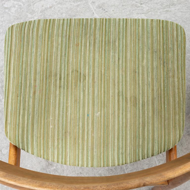 Henry Rosengren Hansen, chairs, set of 6, Brande Møbelfabrik, Denmark, 1960s.