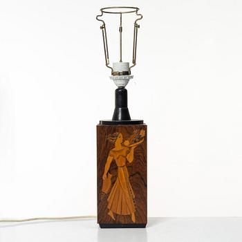 Mjölby Intarsia, a table lamp, 1930s.