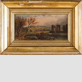 OKÄND KONSTNÄR, olja på duk, otydligt signerad, England, 1800-tal.