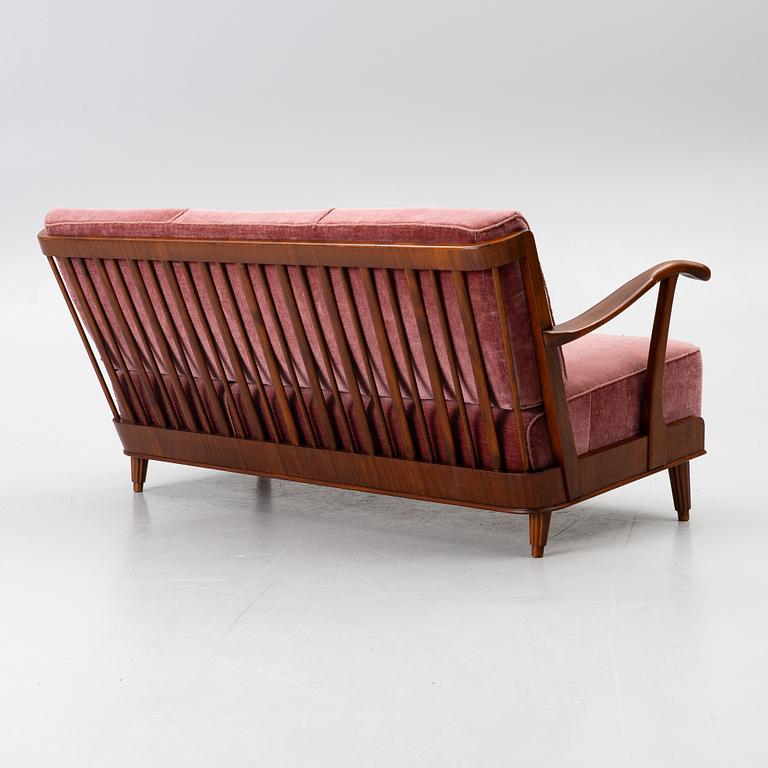 Svante Skogh, soffa, Swedish Modern, Förenade möbelfabrikerna, Linköping, 1940-tal.