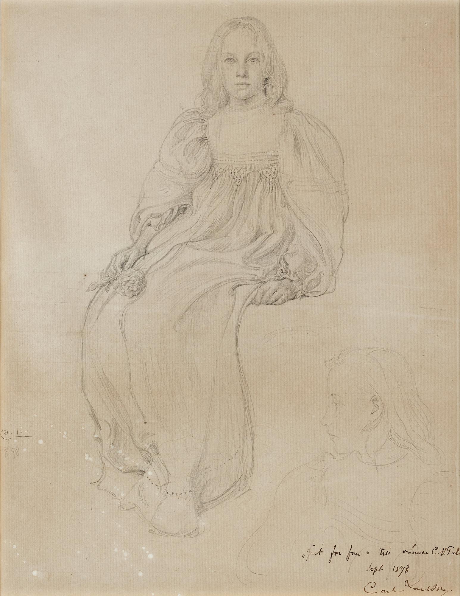 Carl Larsson, Sketch for "The Guardian Angel".