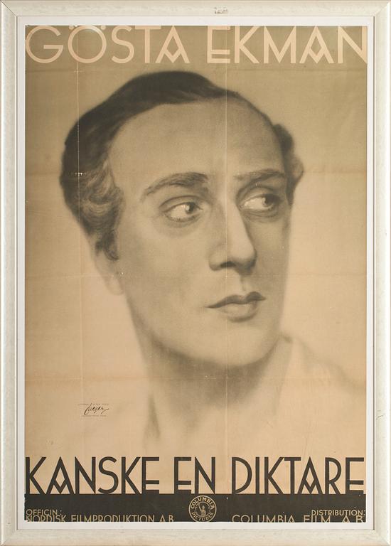 FILMAFFISCH, "Kanske en diktare", Gösta Ekman. 1933.