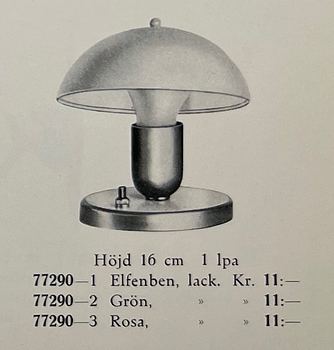 Cebe, bordslampor, ett par, modell "77290", Svalöv, 1930-tal.