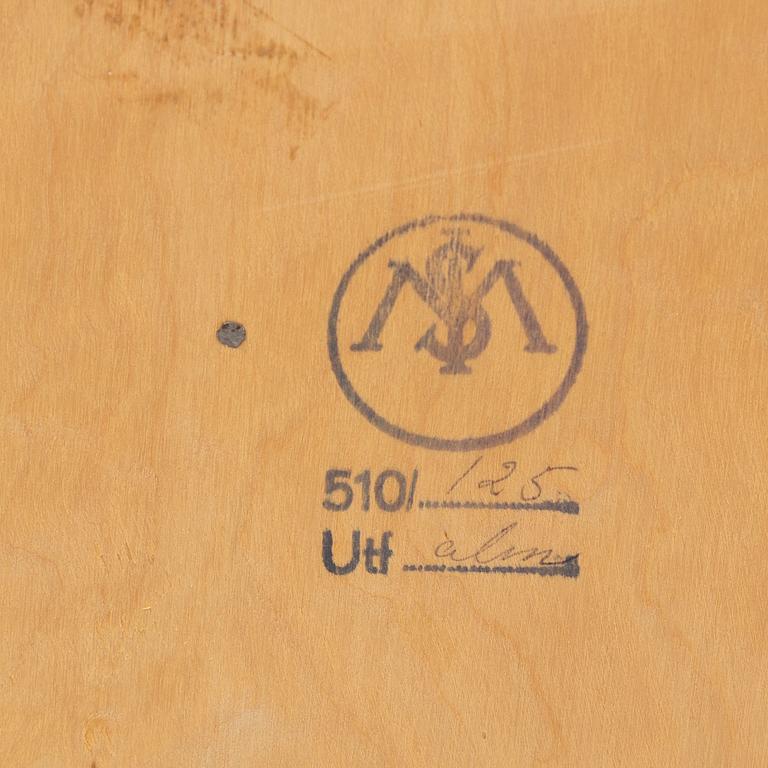 An elmwood veneered bookcase, Möbelfabrik i Nybro AB, SMI, Nybro, 1940's.