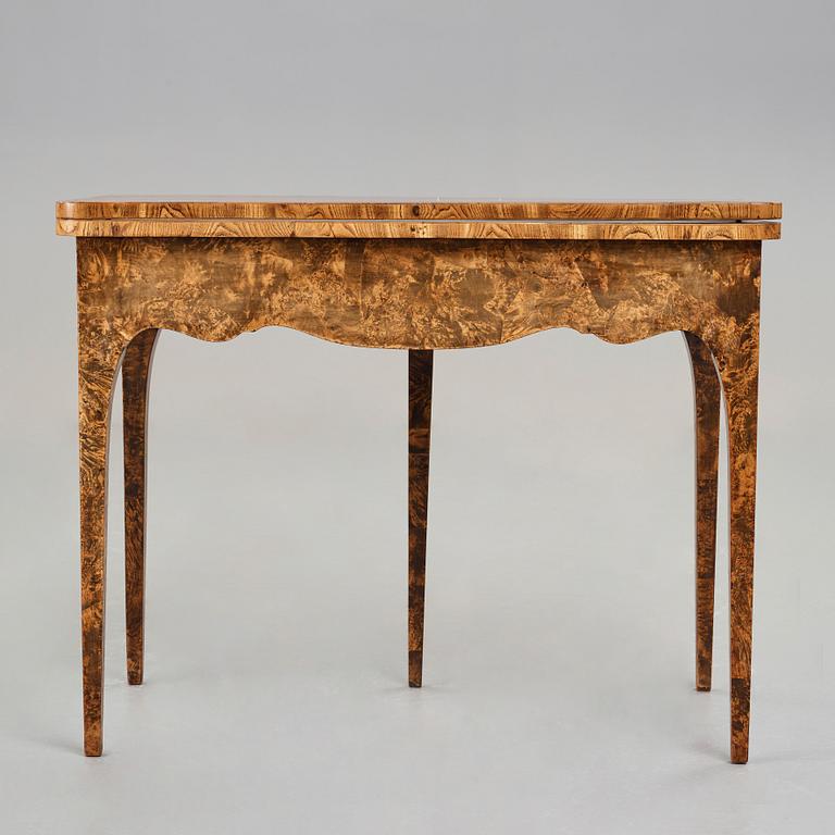 A Swedish Rococo 18th century card table by J. Sjölin.