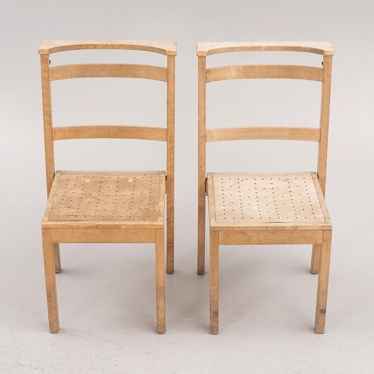 Ella Öström, a set of six chairs, for St. Thomas Church, Vällingby, 1960.