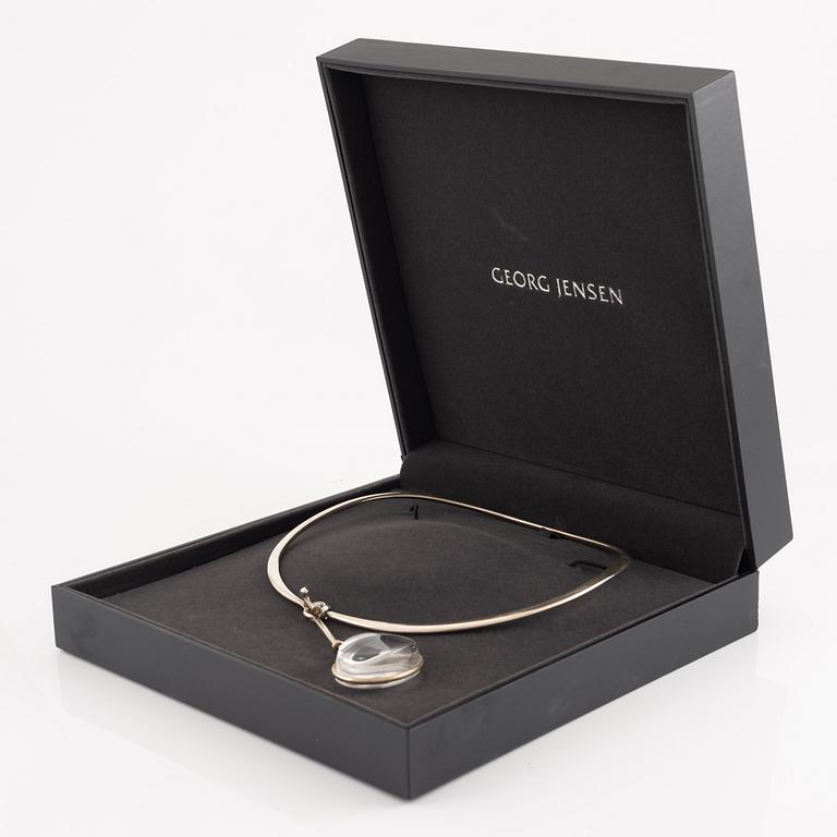 Vivianna Torun Bülow-Hübe, necklace, sterling silver and rock crystal, Georg Jensen, Denmark.