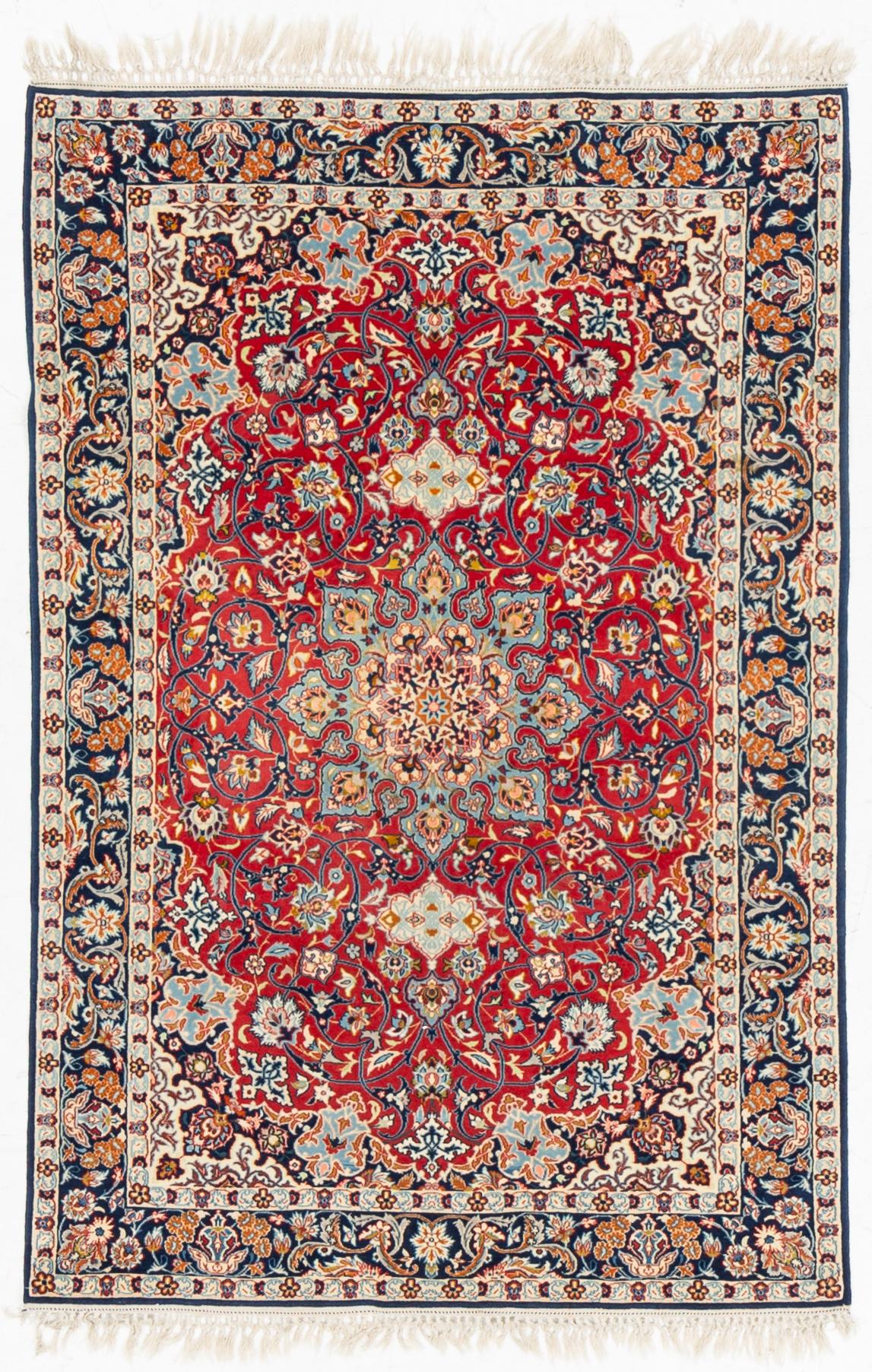 Matta, silke Ghom sannolikt, ca. 153 x 104 cm.