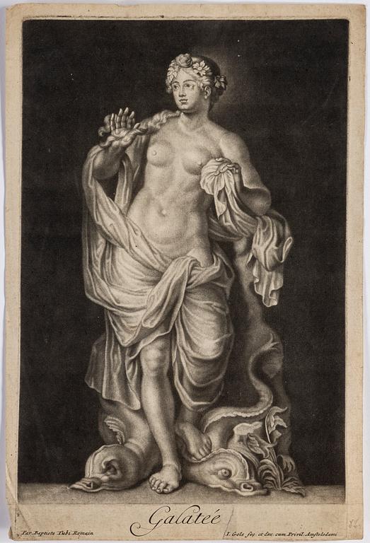 A mixed lot of 14 unframed 18th century mezzotint and aquatint portraits.