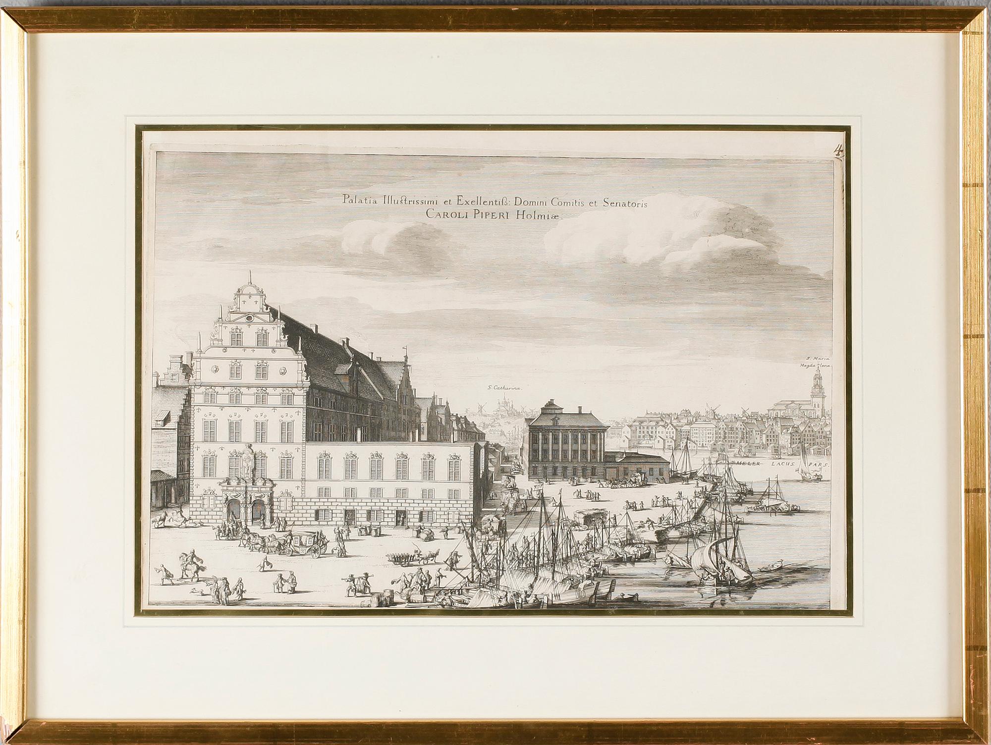 KOPPARSTICK, 6 st, ur "Suecia Antiqua et Hodierna", 1800-tal.