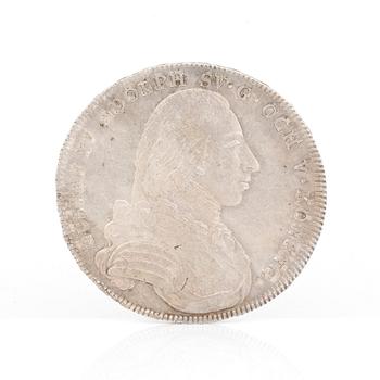 SILVERMYNT, 1 Riksdaler, Gustav IV Adolf av Sverige 1801. Vikt ca 29 gram.