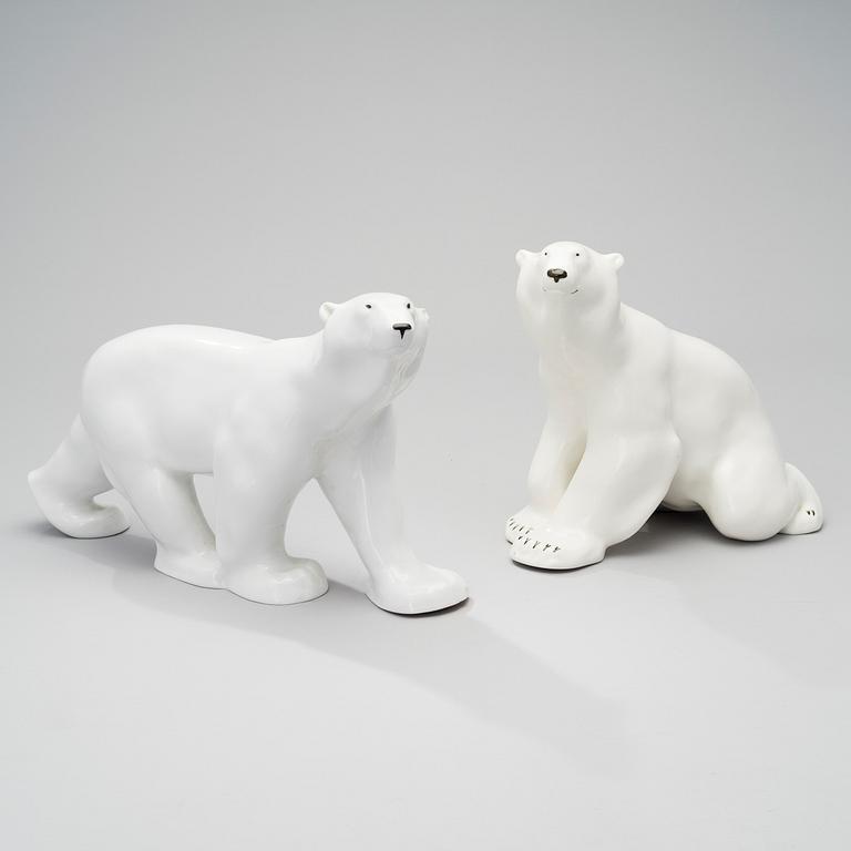 TWO LOMONOSOV PORCELAIN FIGURES, 1990s.