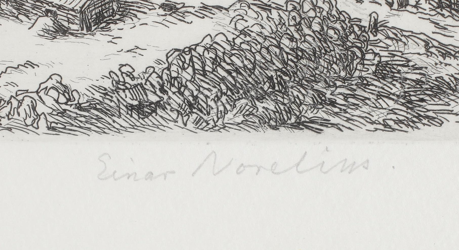 EINAR NORELIUS, 2 st, etsningar, signerade.