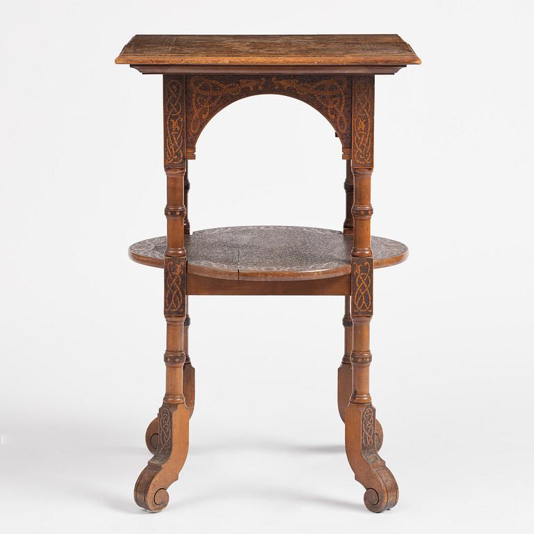Table, probably Norway, Old Norse style, late 19th century.