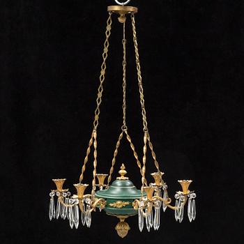 A composite 19/20th Century canlde pendant.