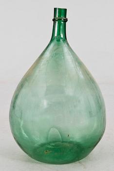 FLASKA, glas, 1700/1800-tal.