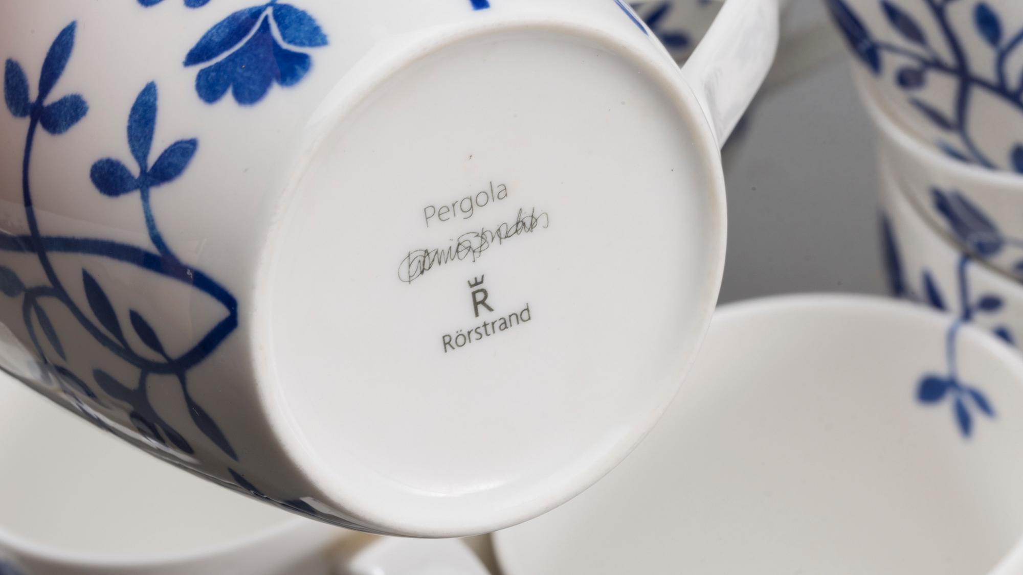 FRUKOSTSERVIS, 50 delar, porslin, "Pergola", Rörstrand, 2000-tal.