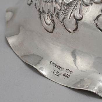 LJUSSTAKAR, ett par, silver, bär både imporstmpl samt K Andersson, 1900-tal. Vikt 690 g.