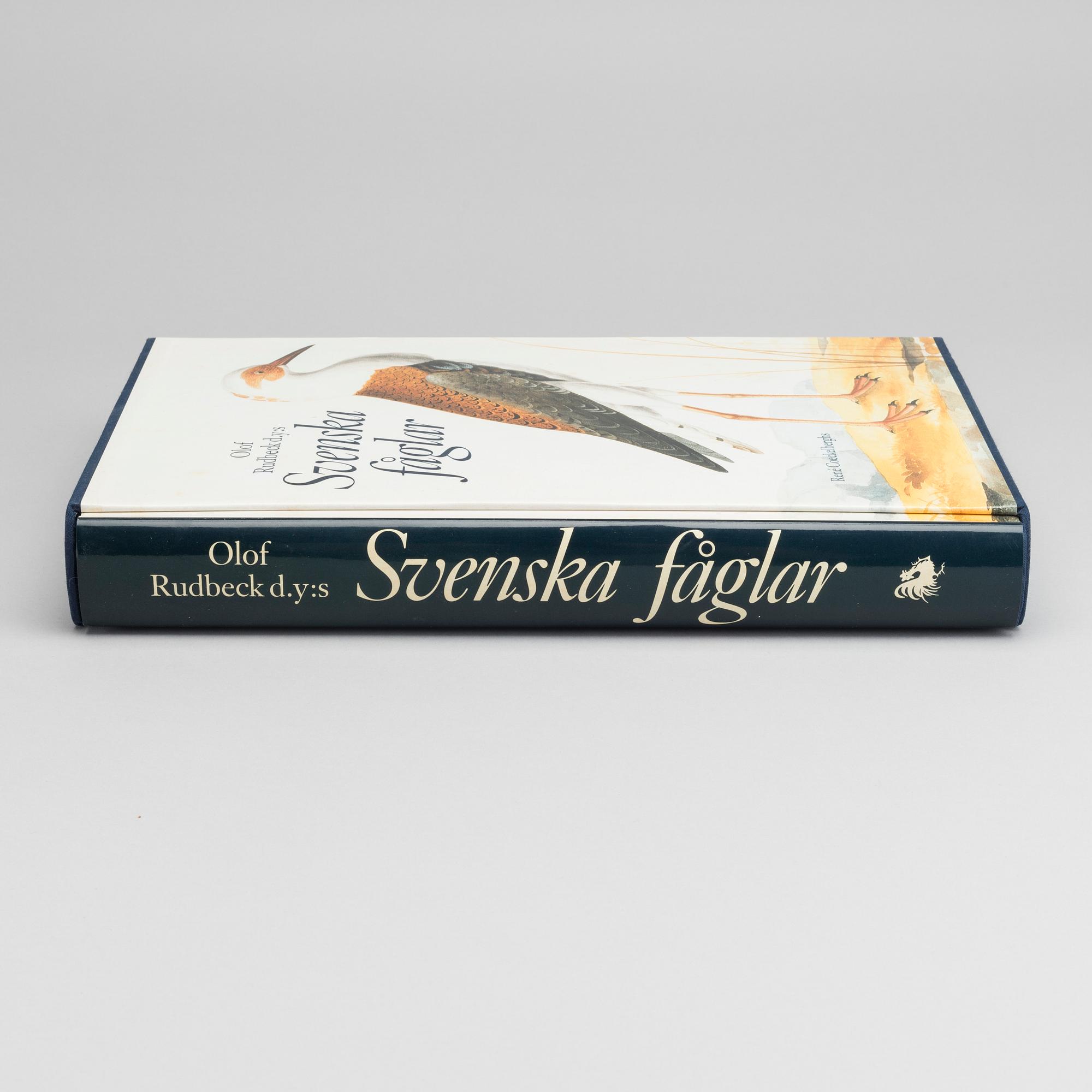 OLOF RUDBECK D.Y., "Svenska fåglar" bok + planschverk.