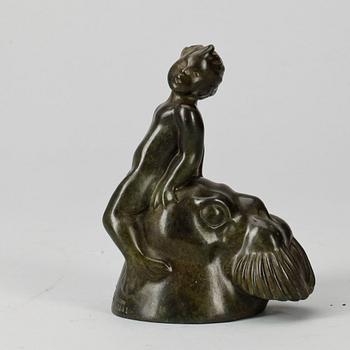 JUST ANDERSEN (DANMARK), Skulptur, brons. Sign.