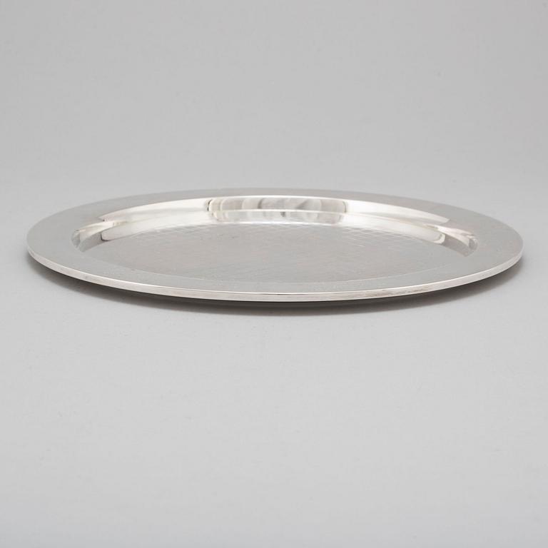 SIGVARD BERNADOTTE, a sterling silver tray from Georg Jensen & Wendel AS, Denmark.