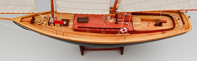 MODELLBÅT, segelfartyg, "French Ship", 1900-talets slut.