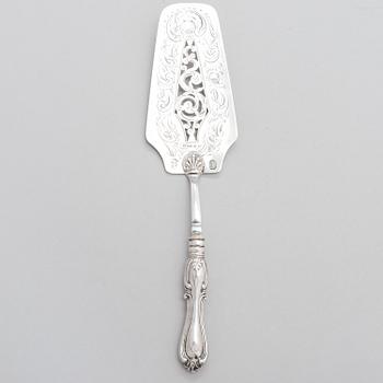 A silver cake server, Stockholm 1854.