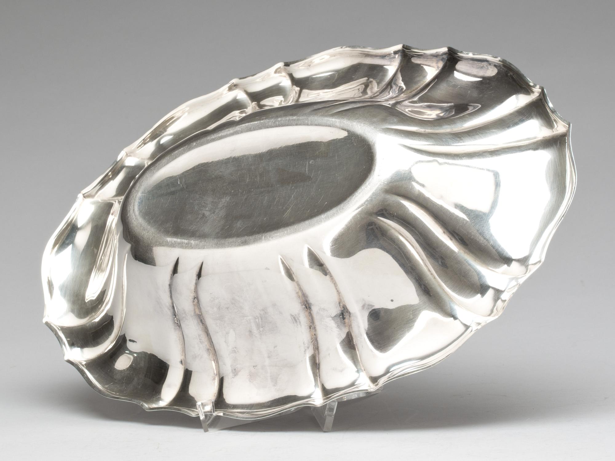 SKÅLFAT, silverhalt 830. Rokokostil.  Import. Vikt ca 321g.