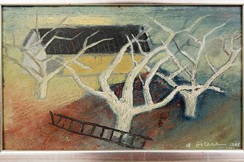 ANDERS ÖSTERLIN, olja på pannå signerad och daterad 1945.