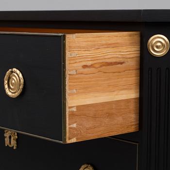 A mid 20th century gustavian style chest of drawers.