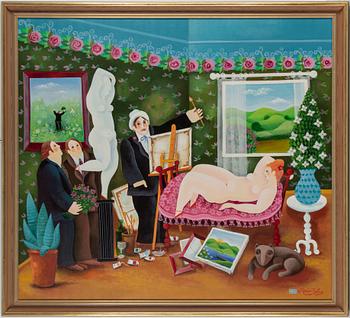 MARION BELIN, olja på duk, signerad.