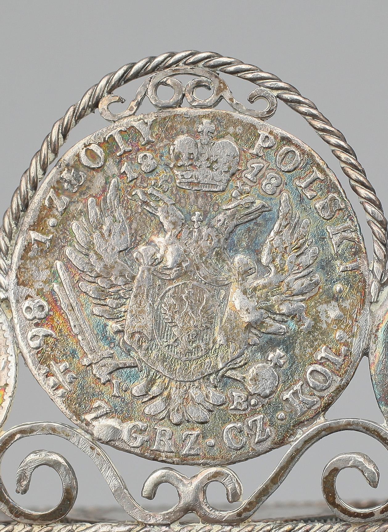 MINIATYRMÖBLER och STRYKJÄRN, 10 delar, silver, sekelskiftet 1900. Totalvikt 100 gr.