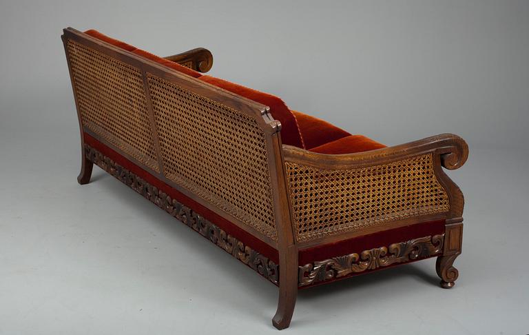 MÖBLEMANG 4 delar, ek, 1900-talets början.