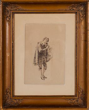 Albert Edelfelt, tussipiirustus, ei signeerattu.