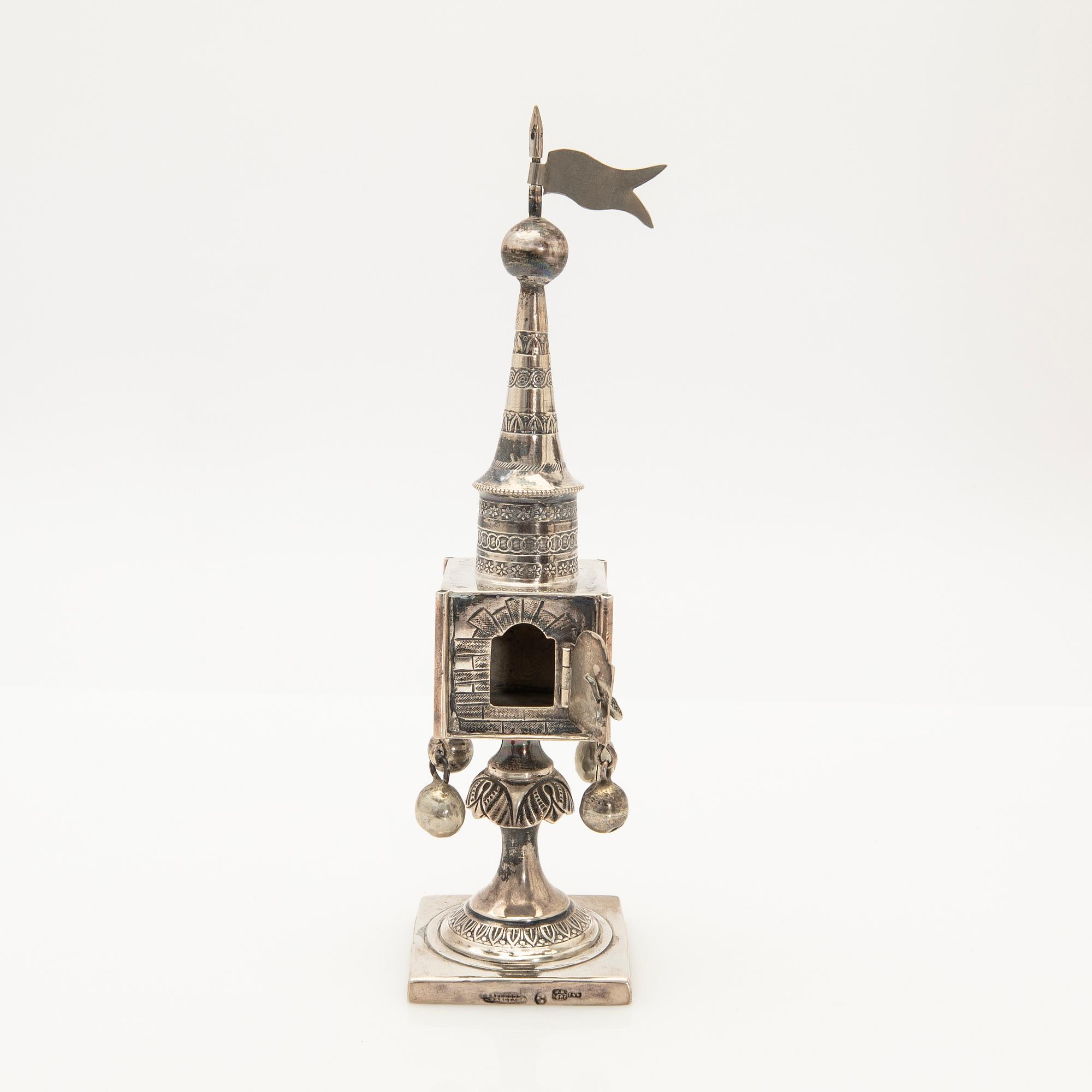 Spice tower, Judaica, silver, 19th century.