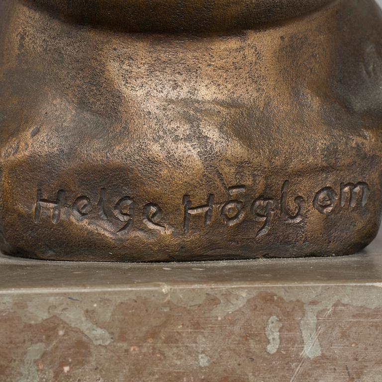 HELGE HÖGBOM, skulptur, brons, signerad.