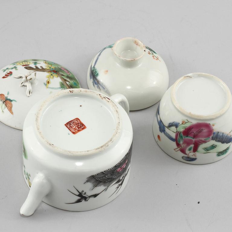 PARTI PORSLIN, 7 delar, Kina, 1900-tal.