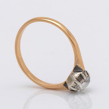 Ring 18K guld m 1 rosensten ca 0,40 ct.