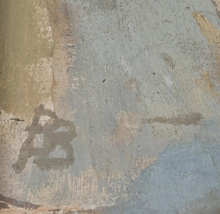 BIRGIT BROMS, olja på pannå, monogramsignerad.