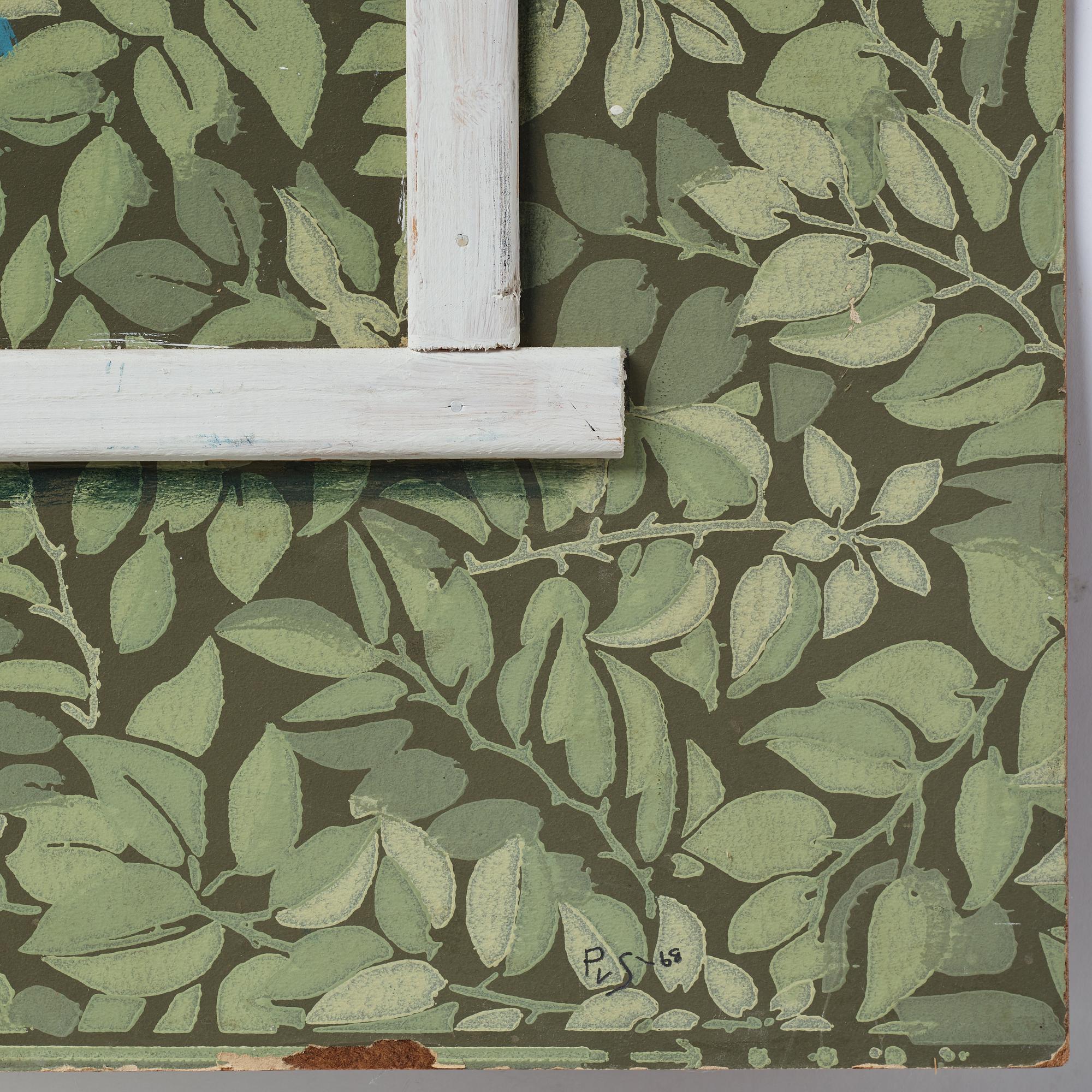 Philip von Schantz, mixed media on panel, signed and dated -68.