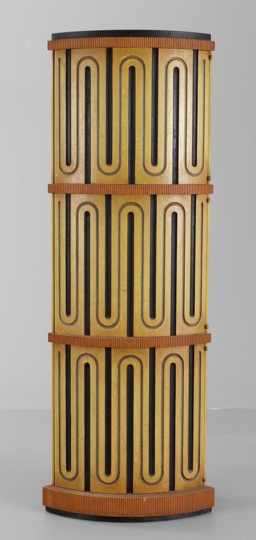 An Axel-Einar Hjorth painted and sculptured cabinet 'Mora' by Nordiska Kompaniet, Sweden ca 1930.