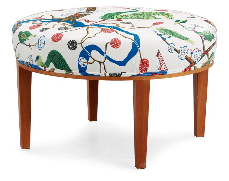 A Josef Frank cherrywood stool by Svenskt Tenn, model 647.