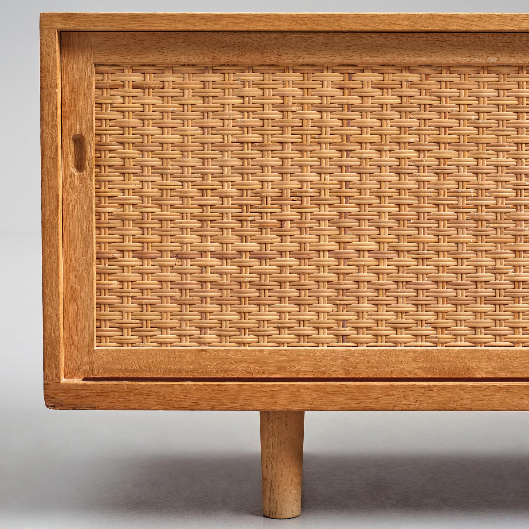 Rare Hans J. Wegner RY-100 for Ry Møbler Four Bay Wall Unit