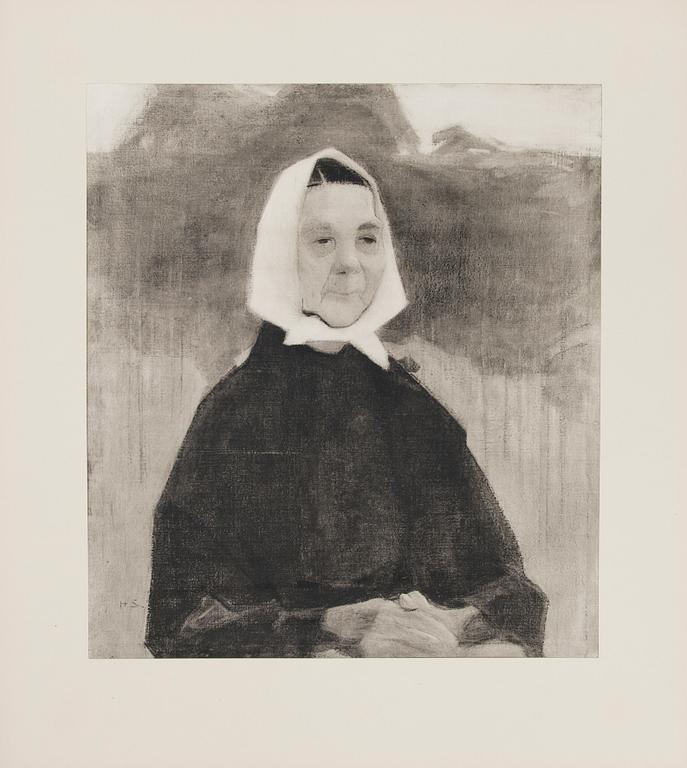 HELENE SCHJERFBECK, mapp med tryckbilder, 48 delar, 1945.