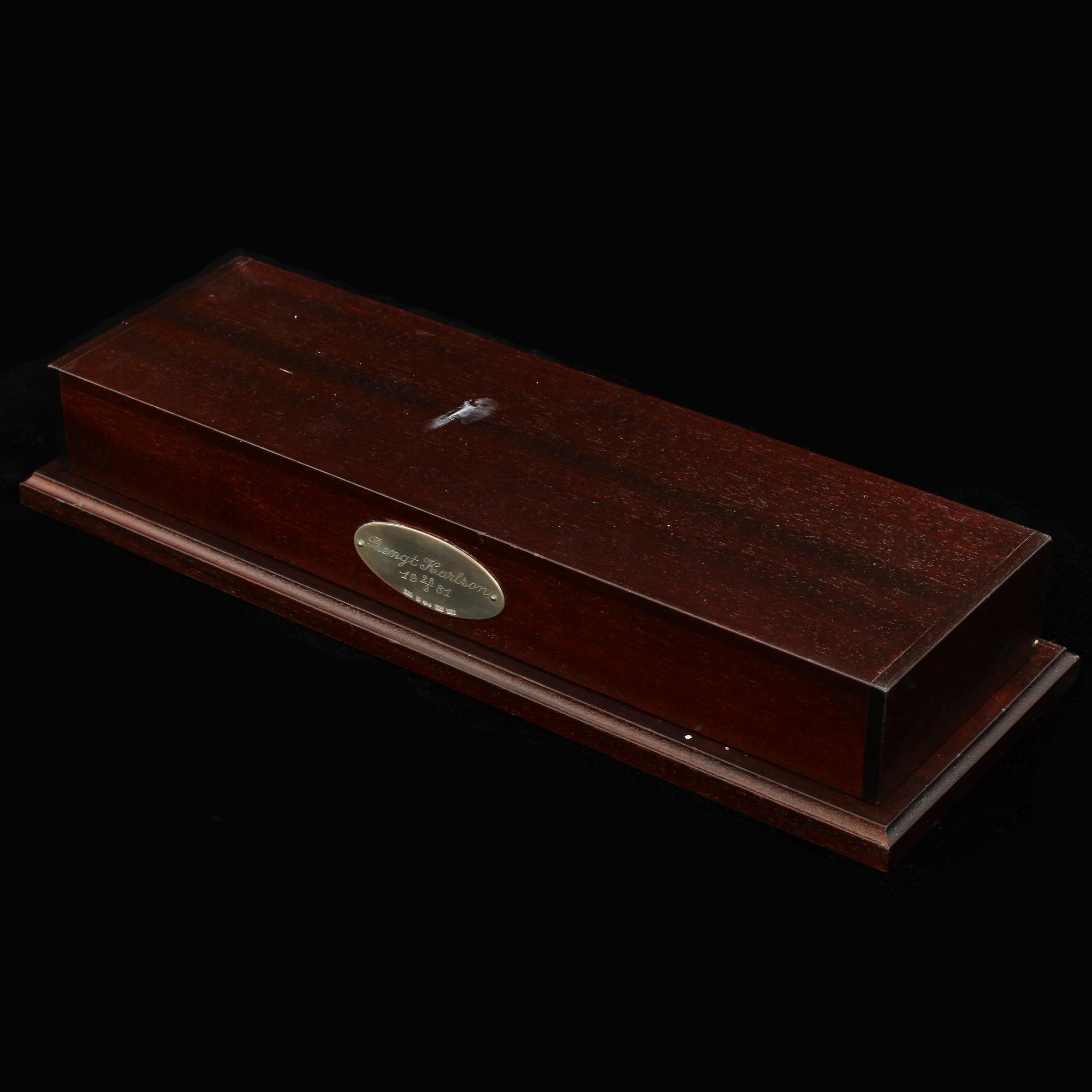 UPPLÄGGNINGSSKEDAR, 2 st, silver, bl.a Anna-Stina Åberg, 1980-tal. Vikt 380 g.