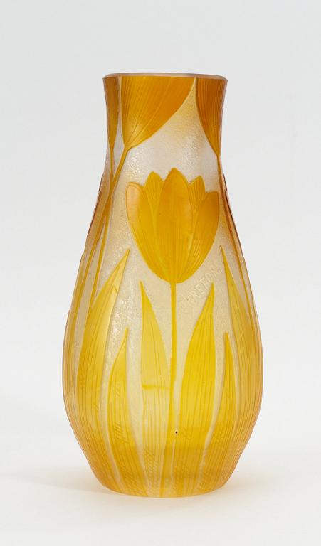 VAS, glas, överfång. Heinrich Wollman, Orrefors 1914-18.