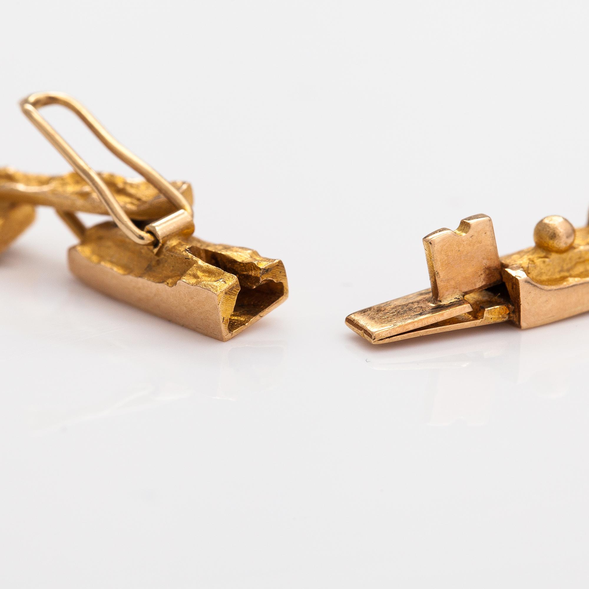 Björn Weckström, A 14K gold necklace "Tundra". Lapponia 1976.
