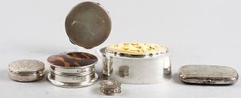 DOSOR, 6 st, silver, 1900-tal, tot vikt 444 g.