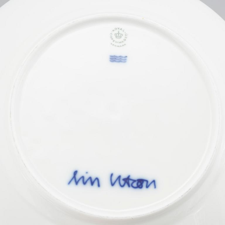 LIN UTZON, delvis, 67 servisdelar, porslin, Royal Copenhagen, 1980-tal.